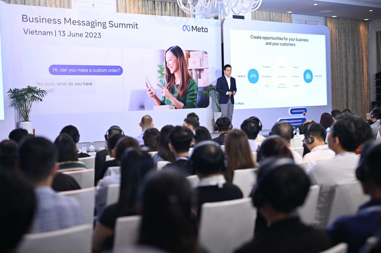 Ông Ben Joe, Phó chủ tịch phụ trách khu vực Đông Nam Á và các thị trường mới nổi, Meta phát biểu mở đầu sự kiện